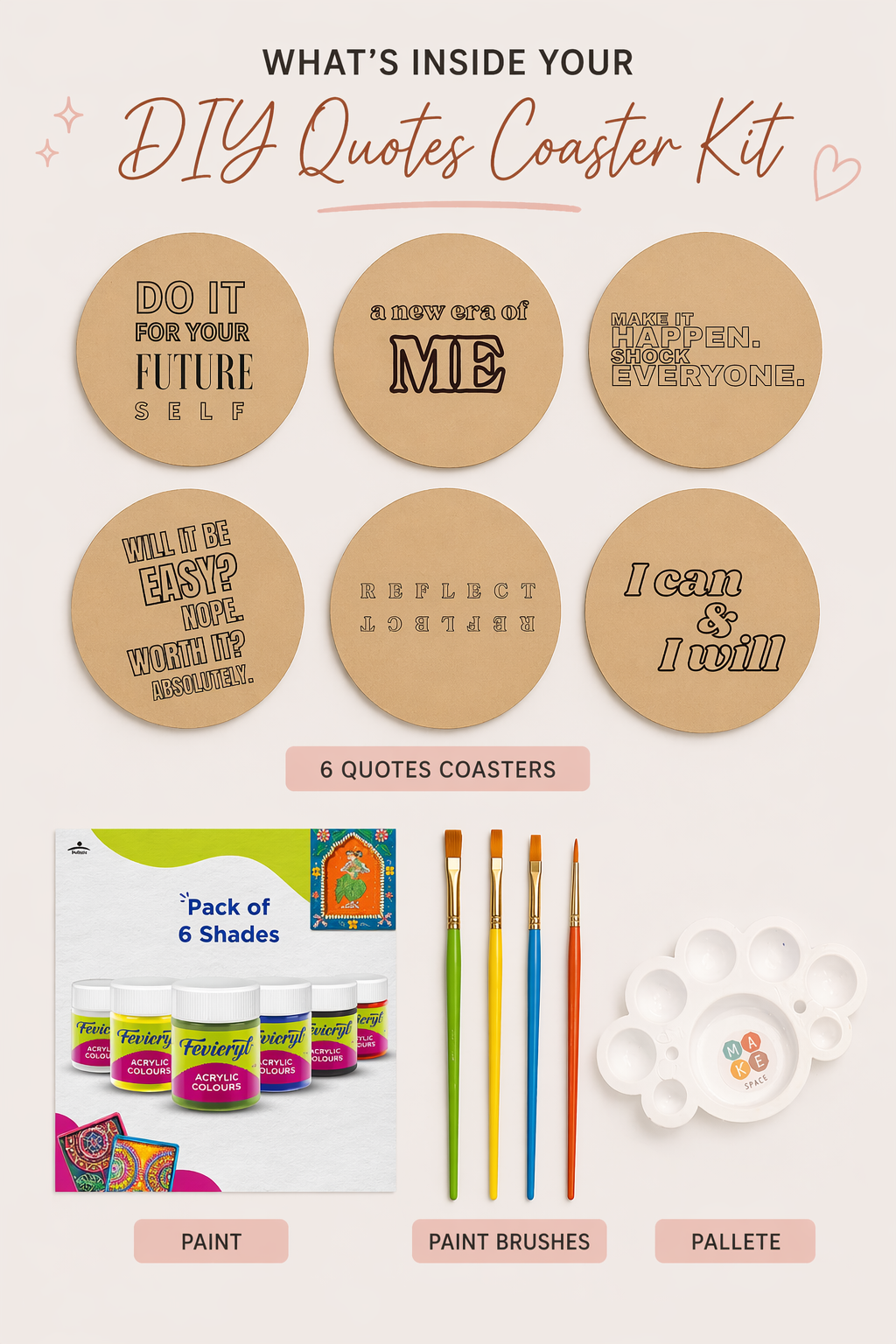 DIY Quotes Coaster Kit