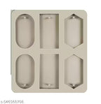 Wax Tablet Mould | 6 Slot Resin Bookmark Mould |Assorted, Rectangle, Oval and Hexagon Resin Mould | Silicone Wax Mould, | Keychain Mould | Epoxy Casting Mold with Hanging Hole for DIY Crafts Decor